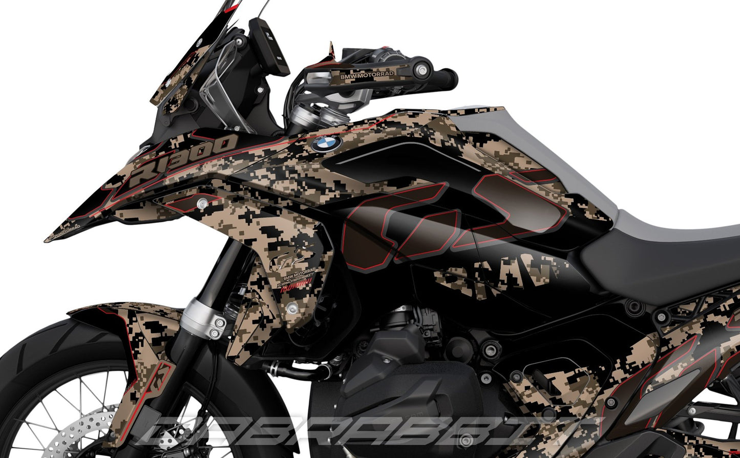 Kit Grafiche Adesivi Carene - BMW R1300GS (2024~) - (CMD-D)