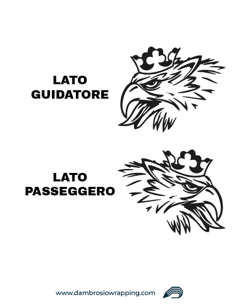 Kit 2 Adesivi per Laterale Camion - Aquila per Scania