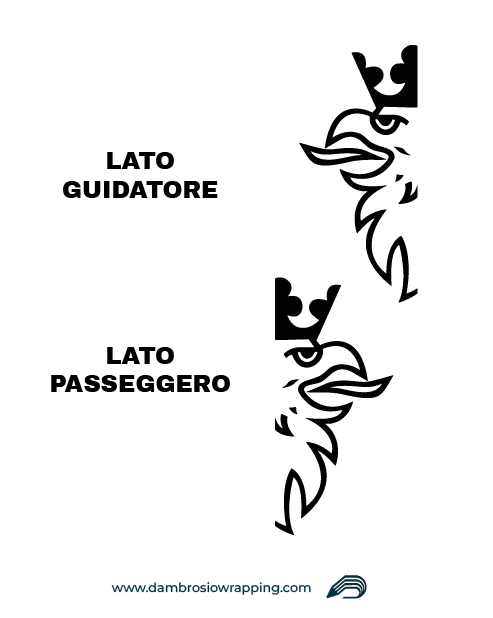 Kit 2 Adesivi per Laterale Camion - Aquila Stilizzata per Scania