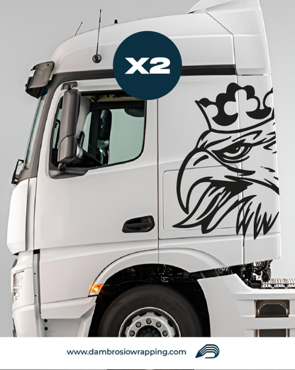 Kit 2 Adesivi per Laterale Camion - Aquila per Scania Grande