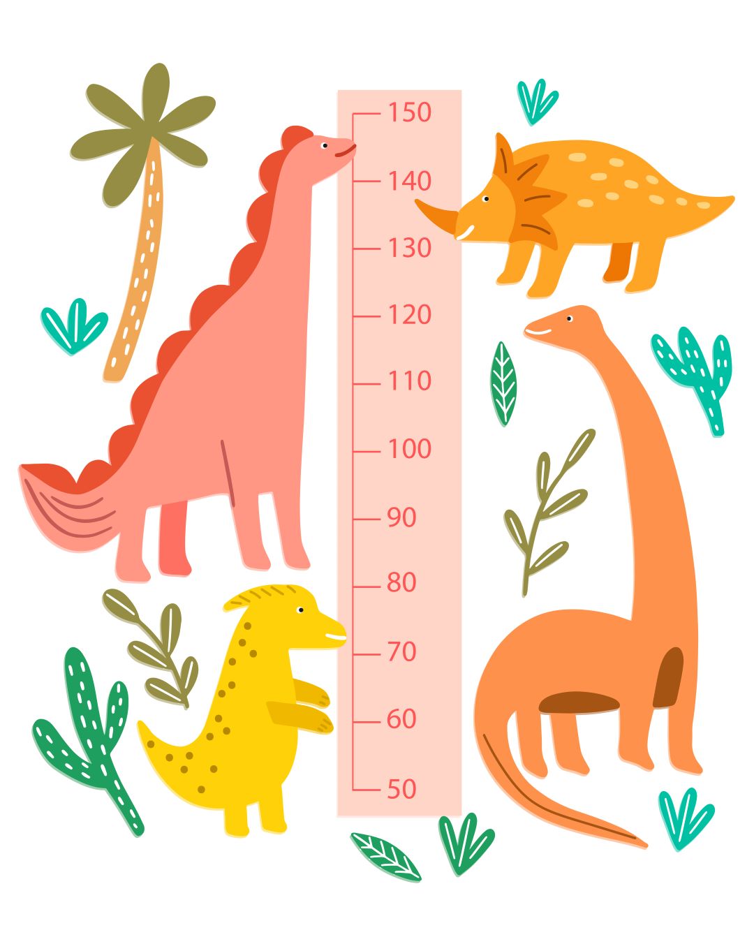 Adesivo Murale - Metro con Dinosauri
