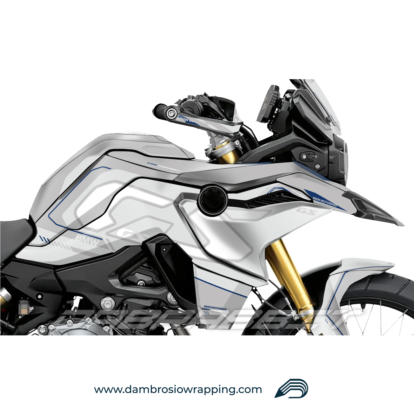 Kit Grafiche Adesivi Carene - BMW F850GS/F750/F800GS (2017~) - (BL-WGB)