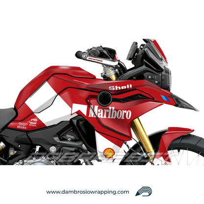 Kit Grafiche Adesivi Carene Marlboro - BMW F850GS/F750/F800GS (2017~) - (MBL-R)