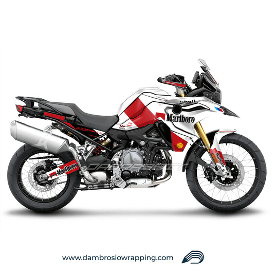 Kit Grafiche Adesivi Carene Marlboro - BMW F850GS/F750/F800GS (2017~) - (MBL-WR)