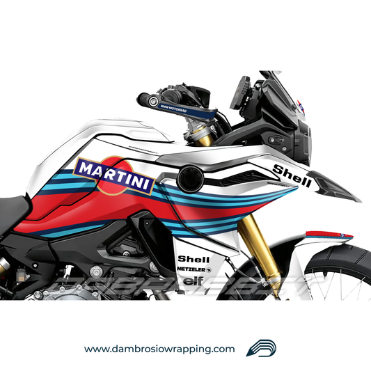 Kit Grafiche Adesivi Carene Martini Racing - BMW F850GS/F750/F800GS (2017~) - (MTN-W)