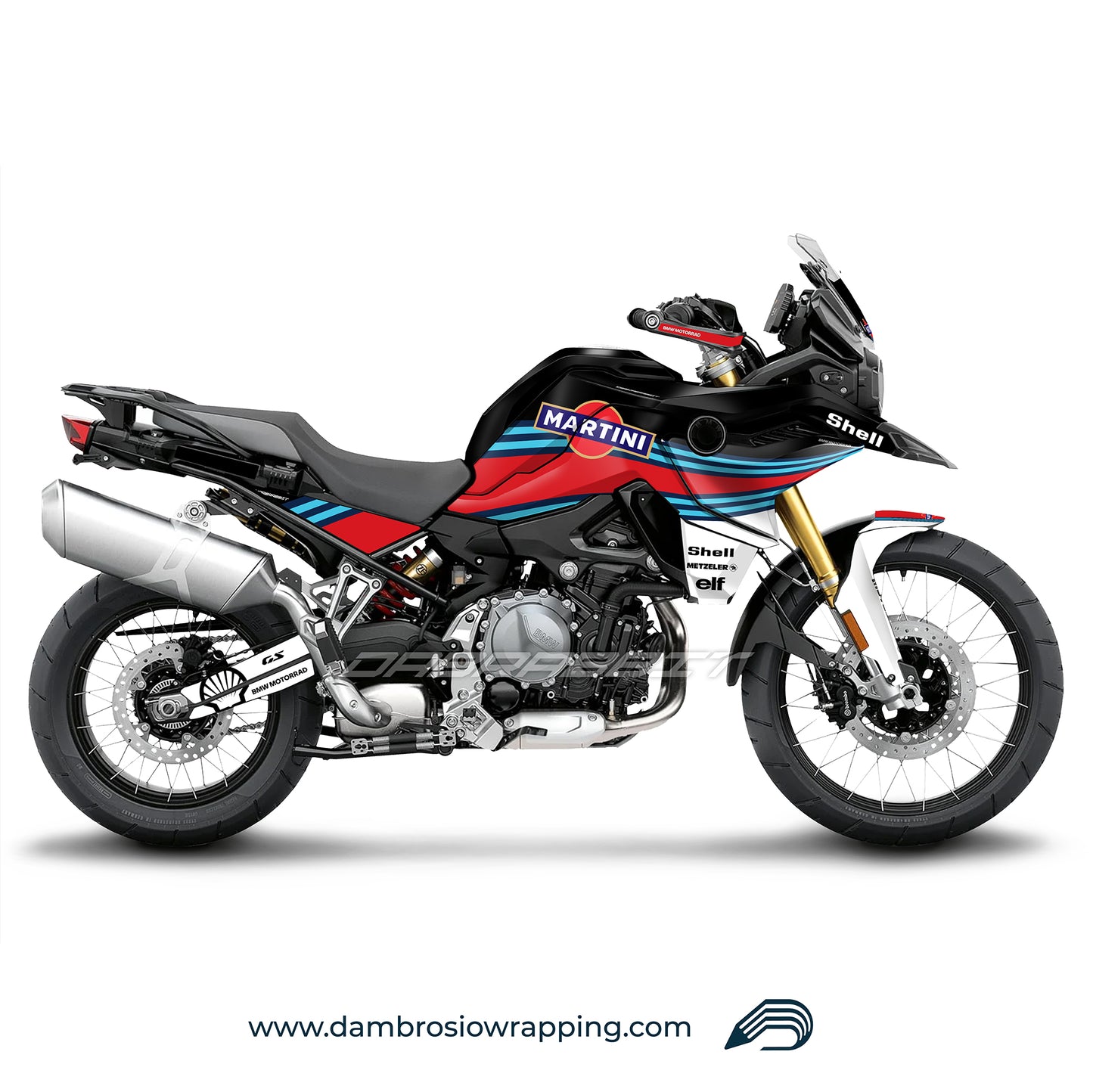 Martini Racing Fairing Graphics Kit - BMW F850GS/F750/F800GS (2017~) - (MTN-WB)
