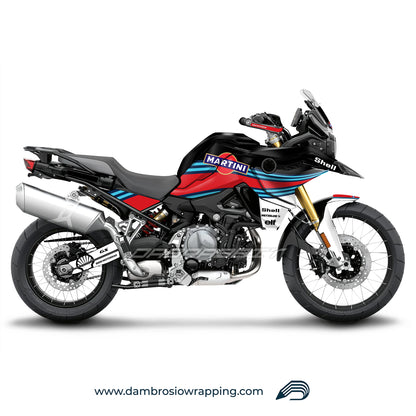Martini Racing Fairing Graphics Kit - BMW F850GS/F750/F800GS (2017~) - (MTN-WB)