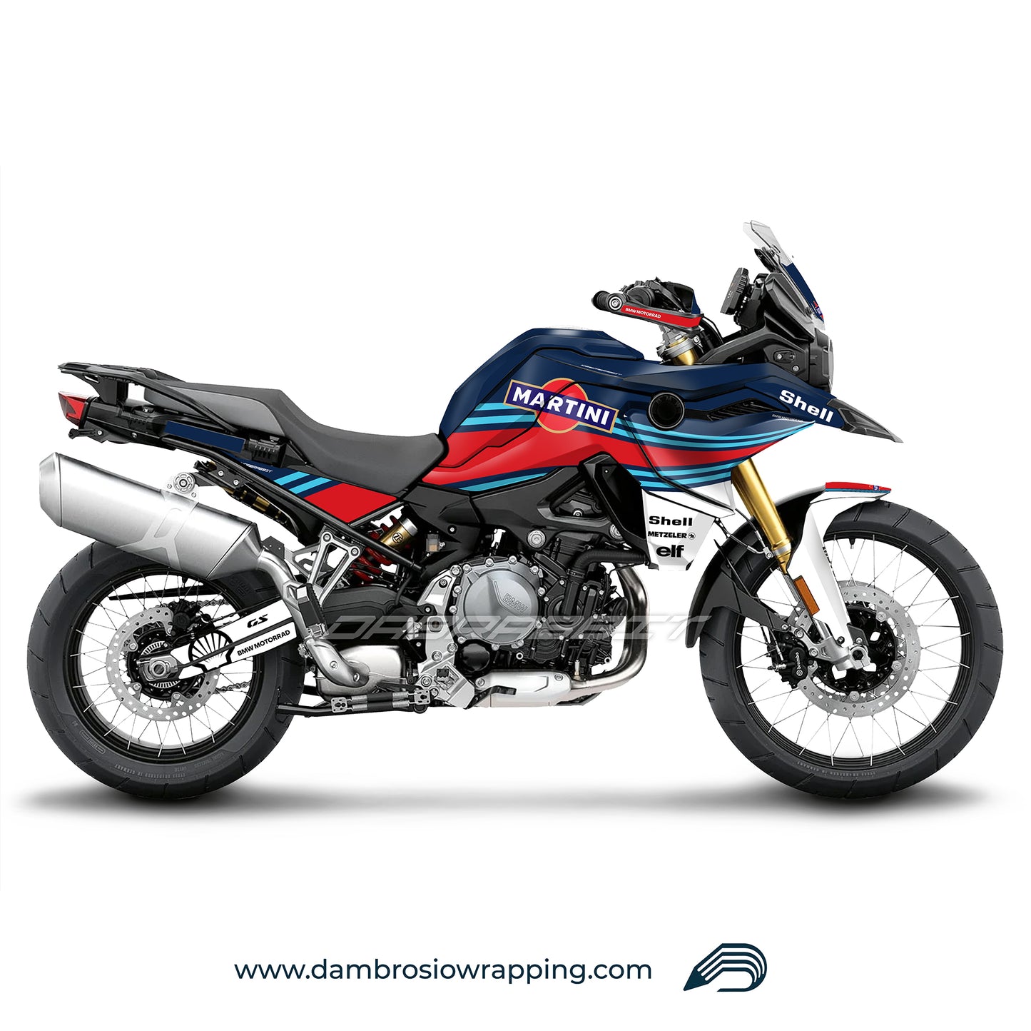 Martini Racing Fairing Graphics Kit - BMW F850GS/F750/F800GS (2017~) - (MTN-WN)