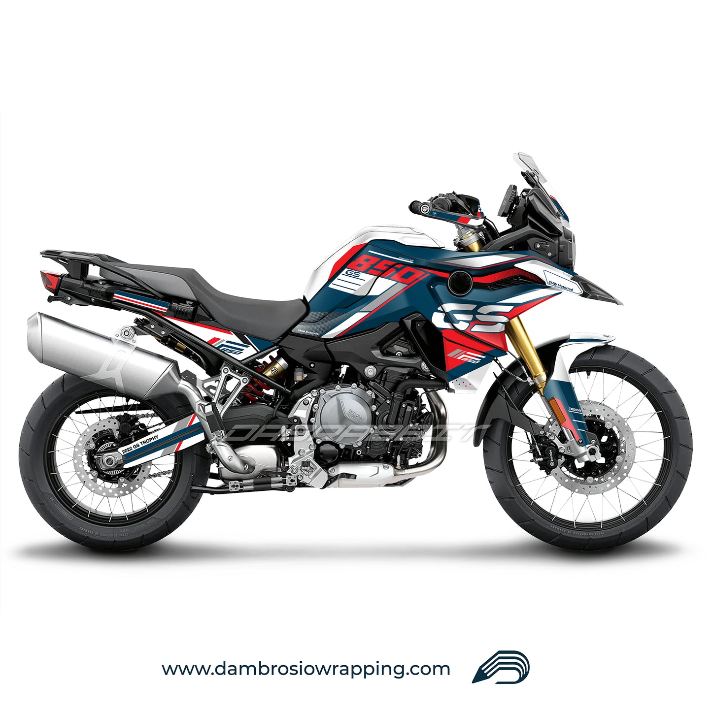 Kit Grafiche Adesivi Carene - BMW F850GS/F750/F800GS (2017~) - (TRP-WBR)