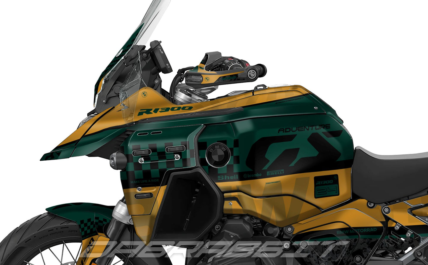 Kit Grafiche Adesivi Carene - BMW R1300GS ADV (2024~) - (CHKR-GR)