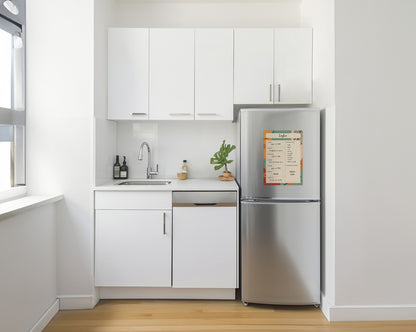 Lavagna Riscrivibile/Riposizionabile - Planner Week - Colori Caldi