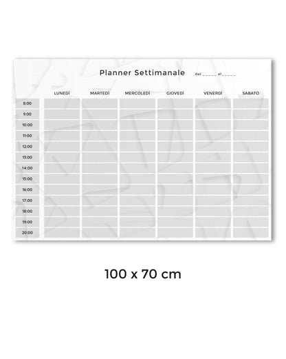 Lavagna Riscrivibile/Riposizionabile - Planner Settimanale per Aziende