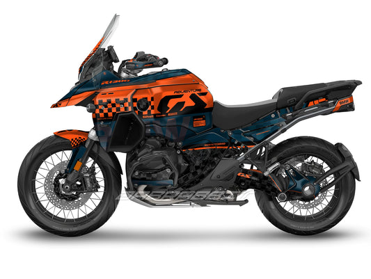 Kit Grafiche Adesivi Carene - BMW R1300GS ADV (2024~) - (CHKR-NO)