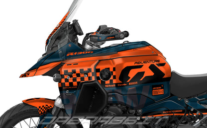 Kit Grafiche Adesivi Carene - BMW R1300GS ADV (2024~) - (CHKR-NO)