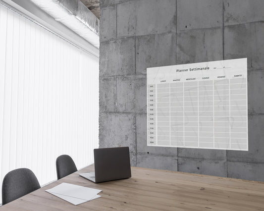 Lavagna Riscrivibile/Riposizionabile - Planner Settimanale per Aziende