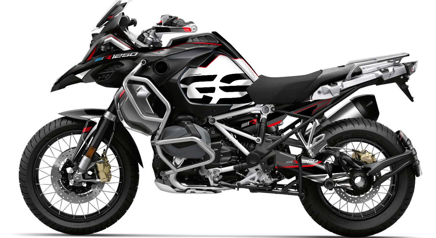 Fairing Graphics Kit - BMW R1200/R1250GS ADV - Adventure (2014~2025) - (BGS-BW)