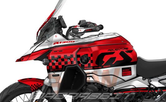 Kit Grafiche Adesivi Carene - BMW R1300GS ADV (2024~) - (CHKR-RW)
