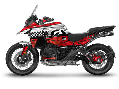 Kit Grafiche Adesivi Carene - BMW R1300GS ADV (2024~) - (CHKR-R)