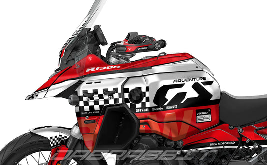 Kit Grafiche Adesivi Carene - BMW R1300GS ADV (2024~) - (CHKR-R)