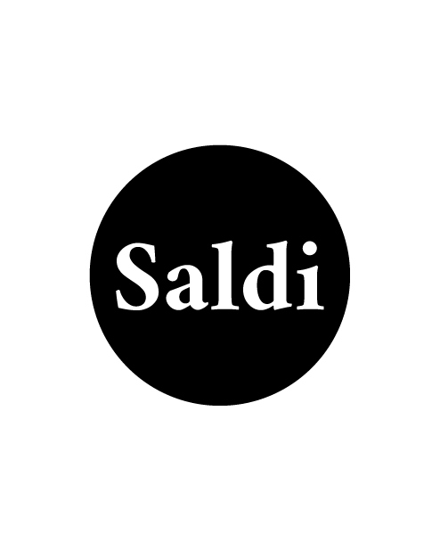 Adesivo "Saldi" con cerchio intagliato