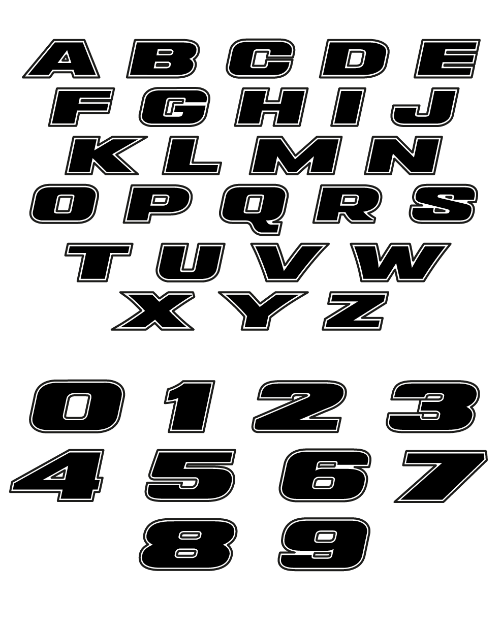 Adesivo Numero con Contorno