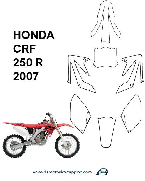 Custom Fairing Graphics Kit for 2007 Honda CRF 250 R