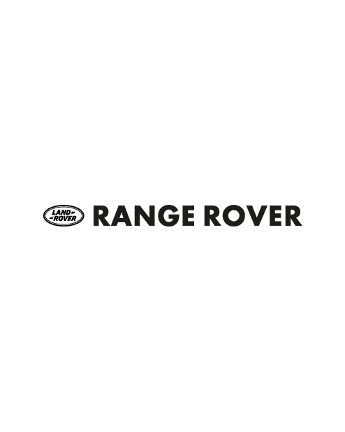 Land Rover Horizontal Range Rover Logo Sticker - Black