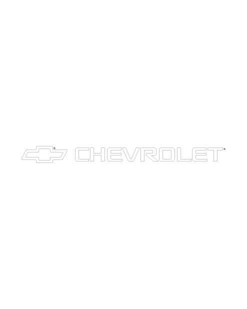 Chevrolet Full Horizontal Logo Sticker - White