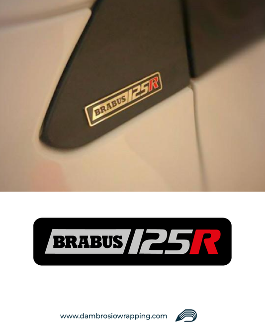 Adesivo Targhetta 2D "Brabus 125 R" per Smart