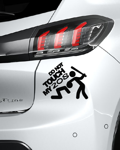 "Don't touch my 208" Sticker Kit for Peugeot 208