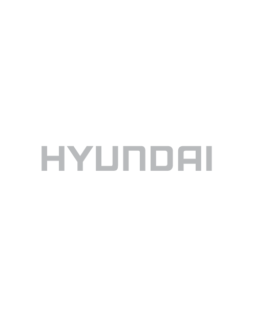 "Hyundai" Lettering Sticker - Gray