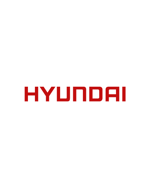 "Hyundai" Lettering Sticker - Red