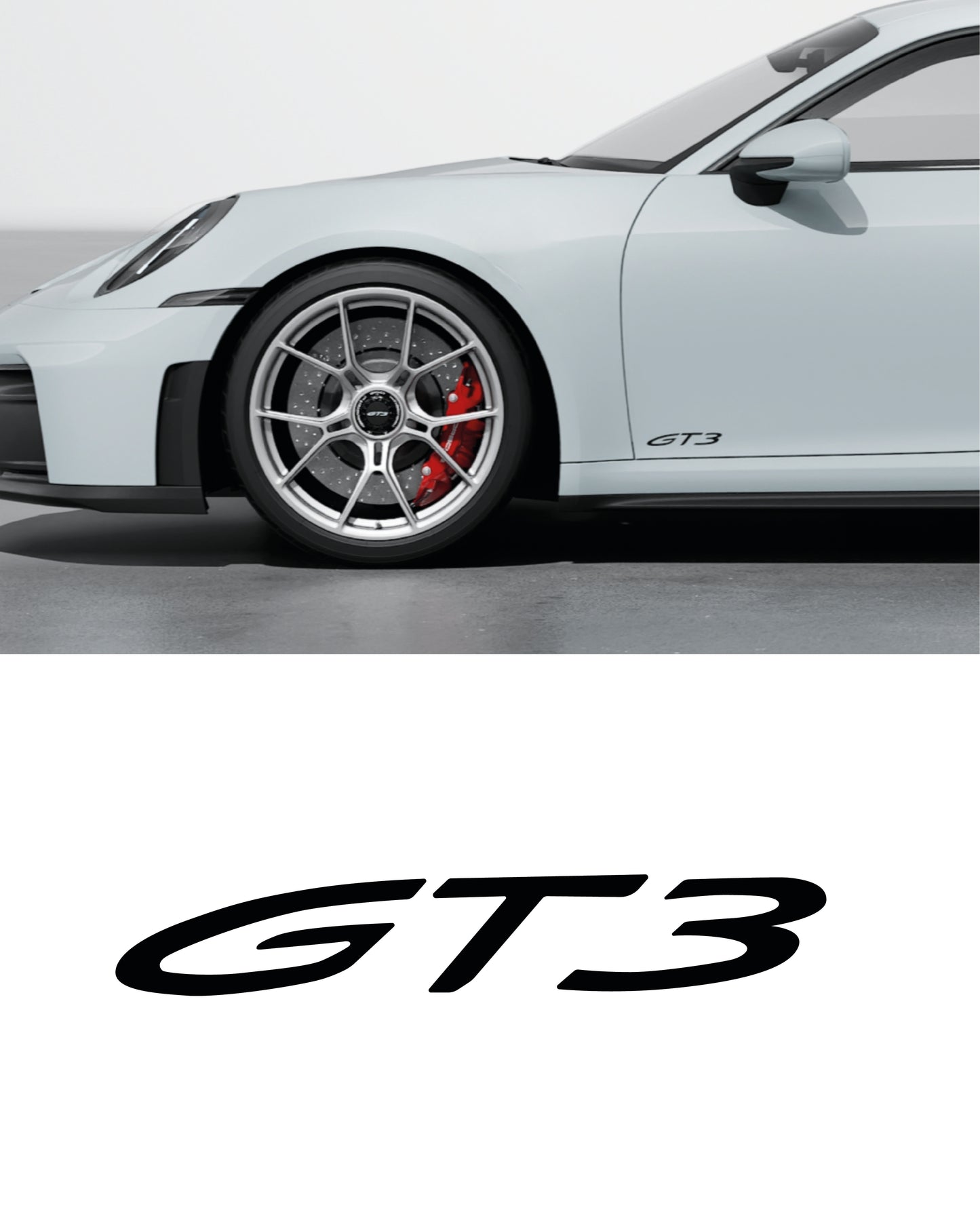 Adesivo Porsche Logo Scritta "GT3" Sportello