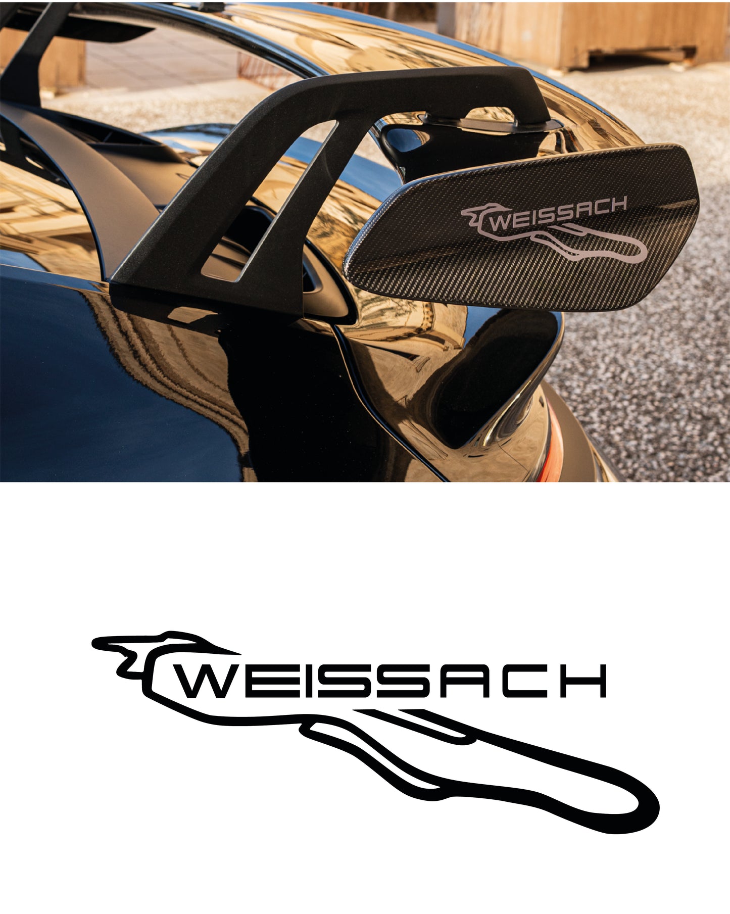 Adesivo Porsche Logo Scritta "Weissach"