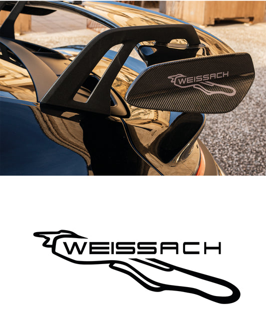 Adesivo Porsche Logo Scritta "Weissach"