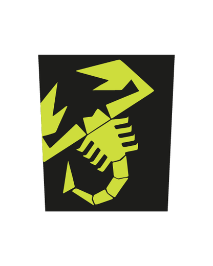 Abarth Roof Sticker Kit - Lime/Black Scorpion