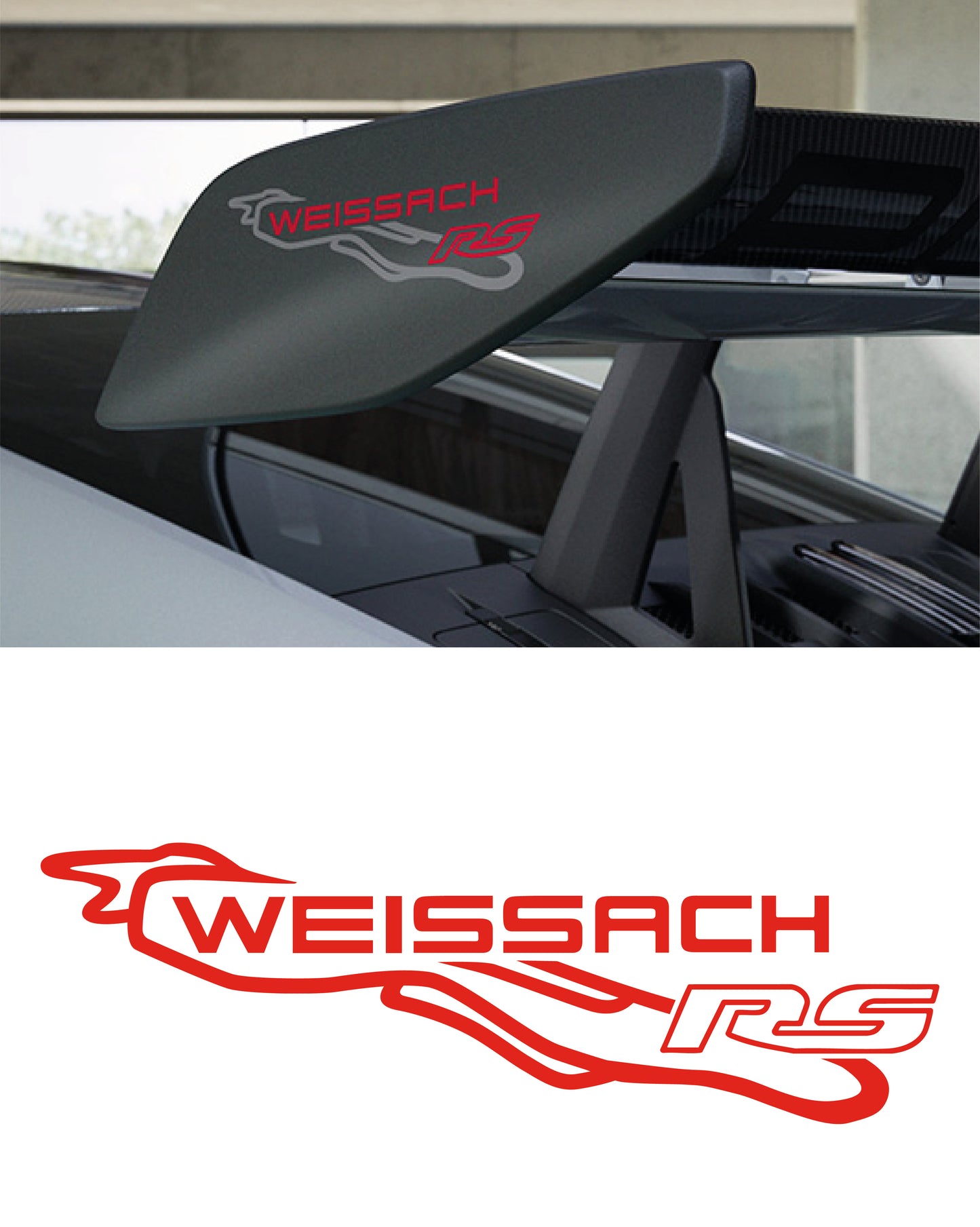 Adesivo Porsche Logo Scritta "Weissach RS"