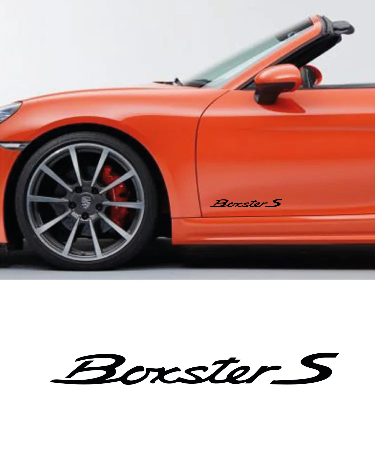 Adesivo Porsche Logo Scritta "Boxster S" Sportello
