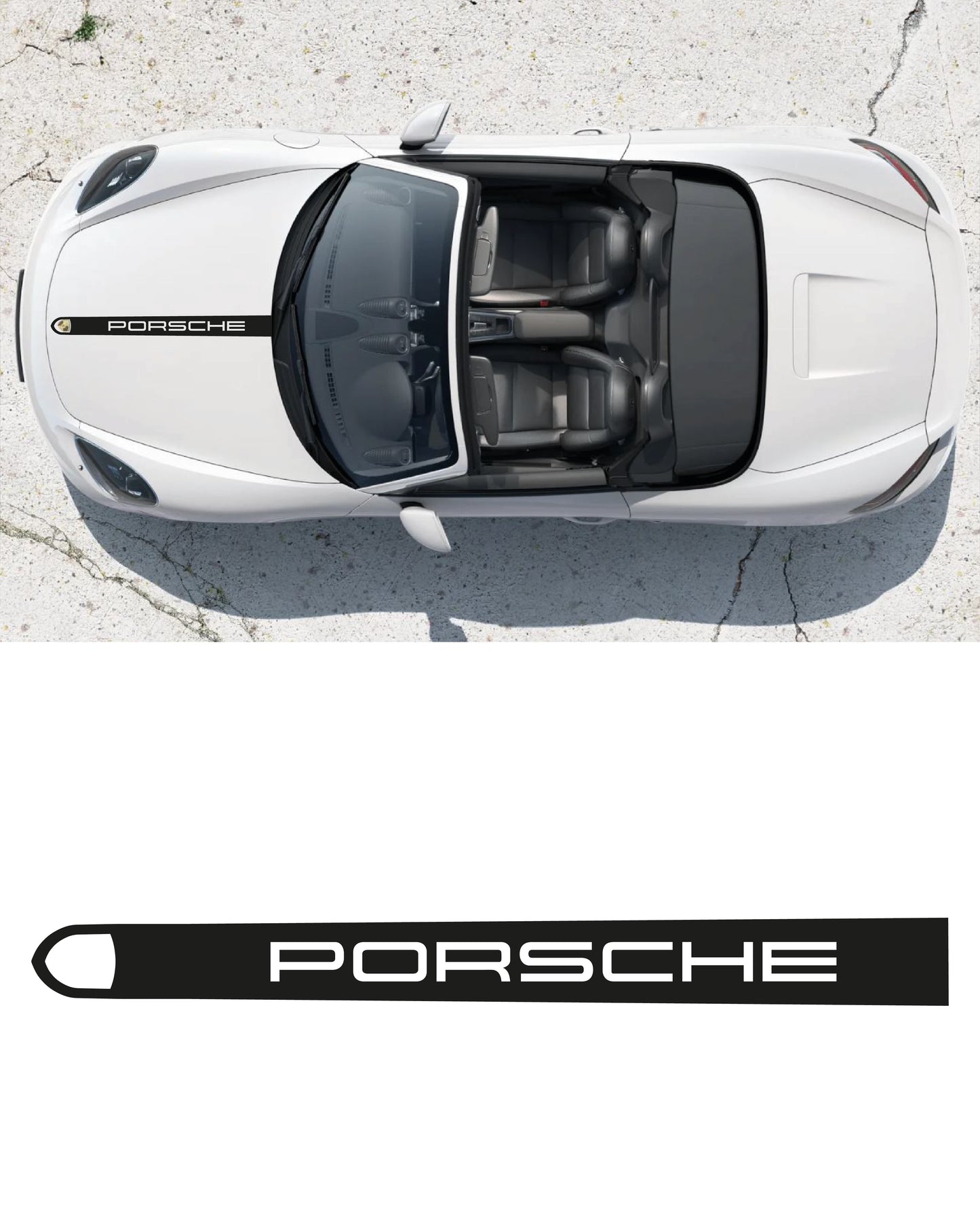 Kit adesivo cofano "Mugello" compatibili con Porsche Boxster S