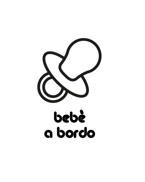 Adesivo Biberon con scritta "Bebè a bordo"