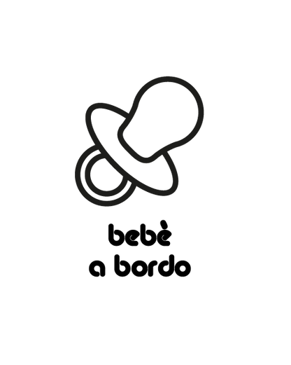 Adesivo Biberon con scritta "Bebè a bordo"