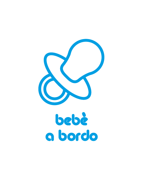 Adesivo Biberon con scritta "Bebè a bordo"