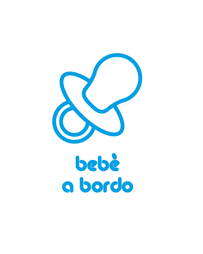 Adesivo Biberon con scritta "Bebè a bordo"