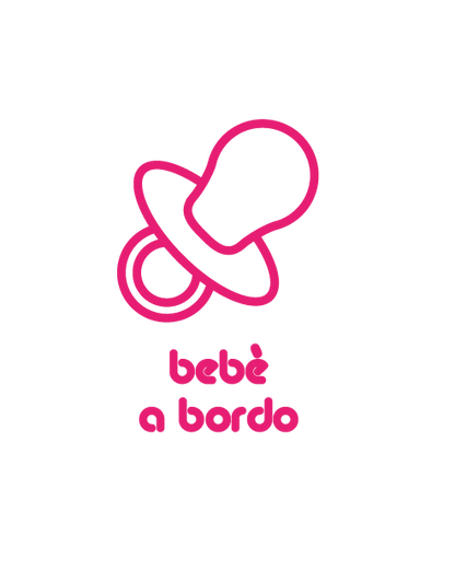 Adesivo Biberon con scritta "Bebè a bordo"