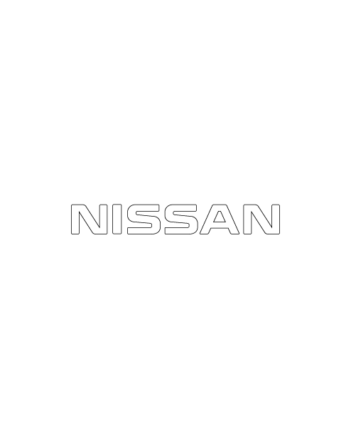 Nissan Lettering Sticker - White