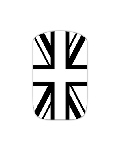 Mini Cooper Roof Sticker Kit - Stylized English Flag Black/White