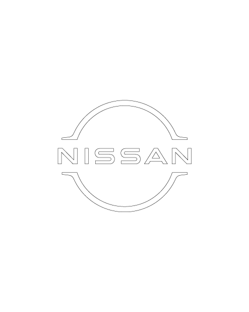 New Nissan Logo Sticker - White
