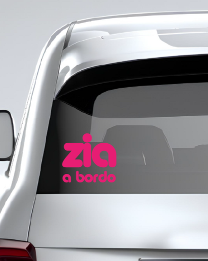 Adesivo scritta "Zia a bordo"