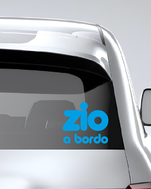 Adesivo scritta "Zio a bordo"