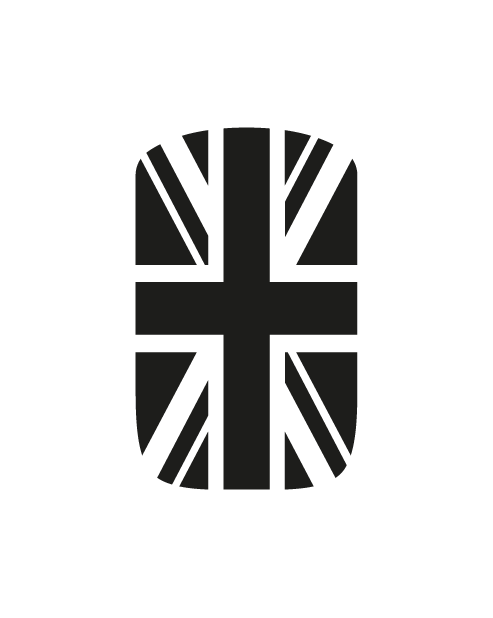 Mini Cooper Roof Sticker Kit - Black/White England Flag